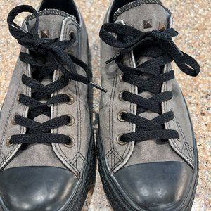 Army Green Converse Low Tops Size 8